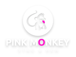 pink monkey stag and hen