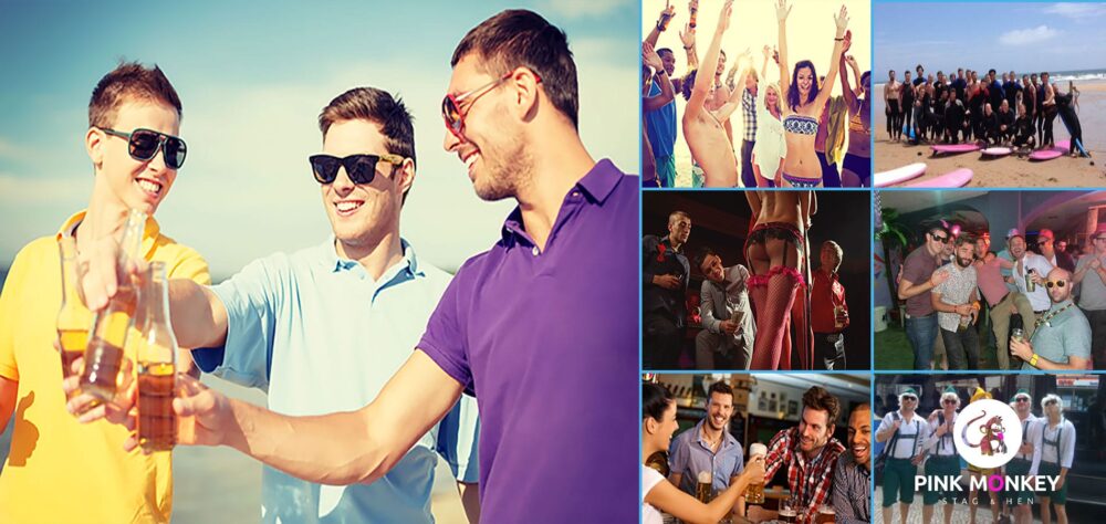 pink monkey stag and hen